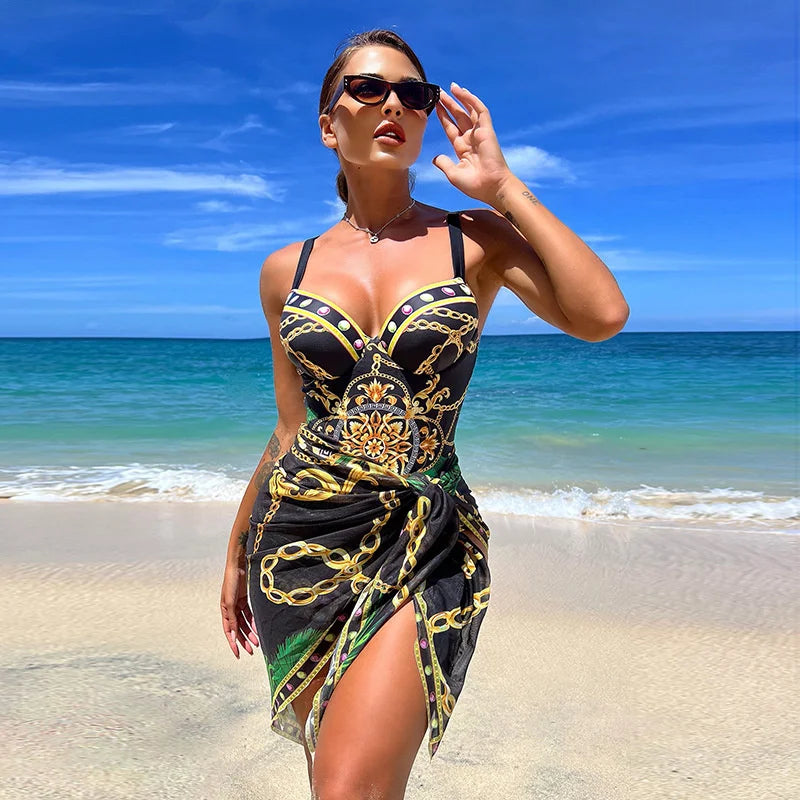 Printed Push-Up Swimsuit