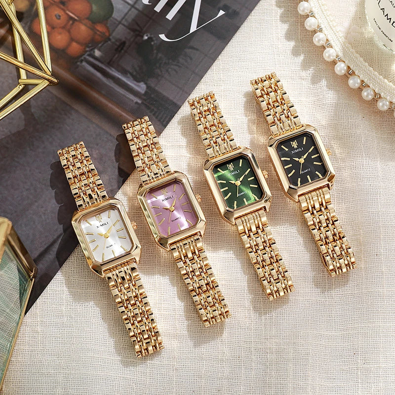 Ava Square Steel Watch