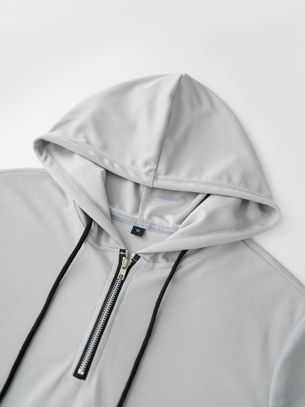 Men Short Sleeve Zip Hoodie