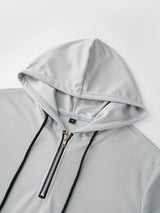 Men Short Sleeve Zip Hoodie