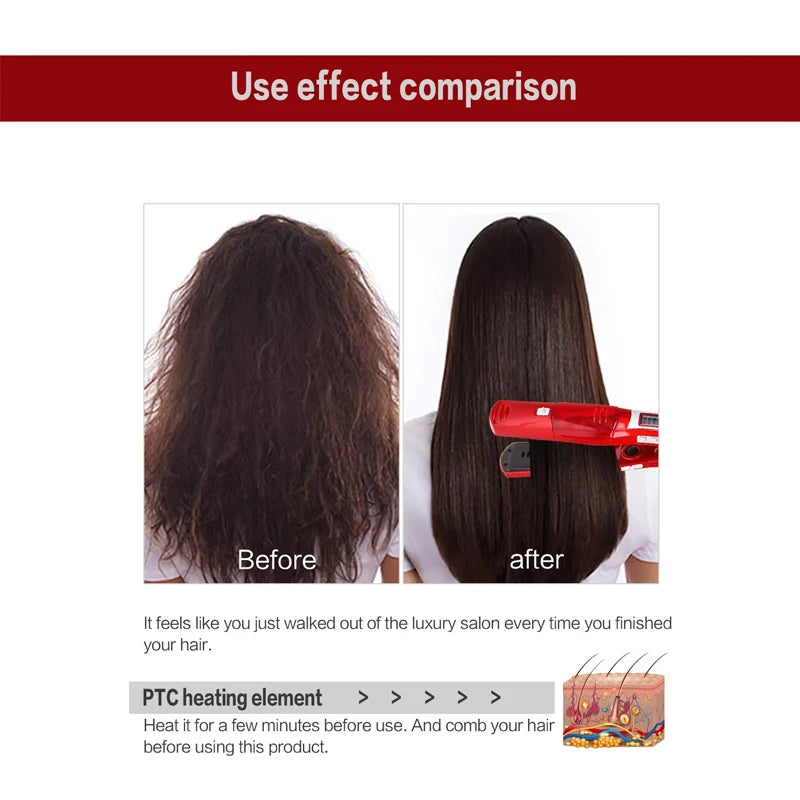 Steam Flat Iron Hair Straightener