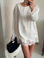 Elegant Satin Lace Midi Dress