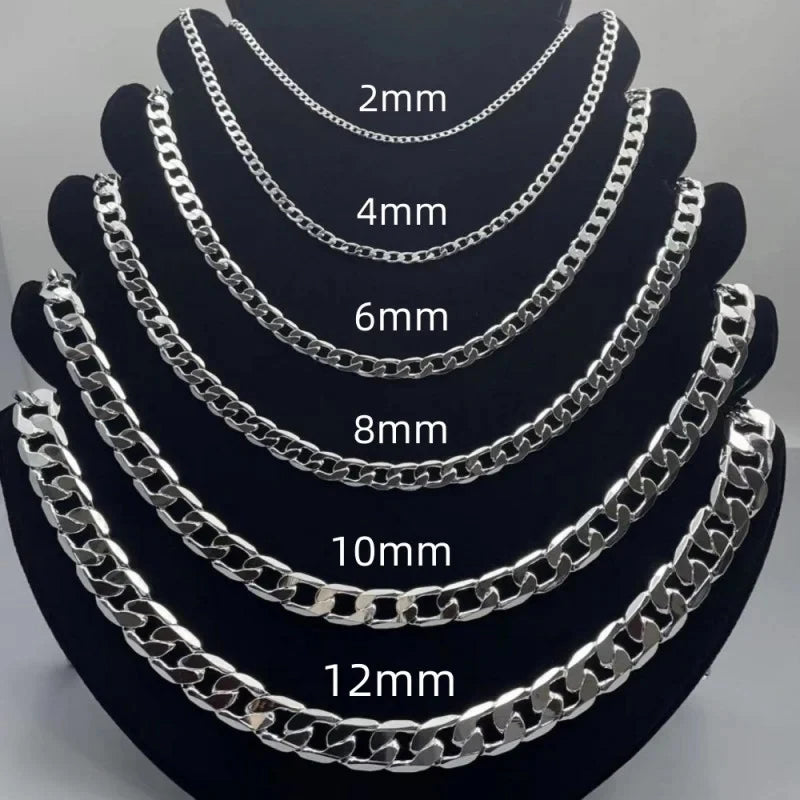 Men's 925 Sterling Silver Chain Necklace