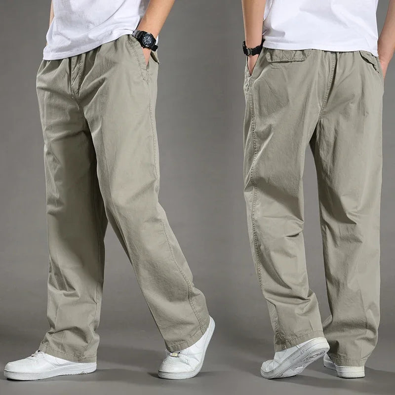 Men's Plus Size Cargo Pants – 6XL Summer Cotton