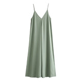 Women's Backless Slip Maxi Dress
