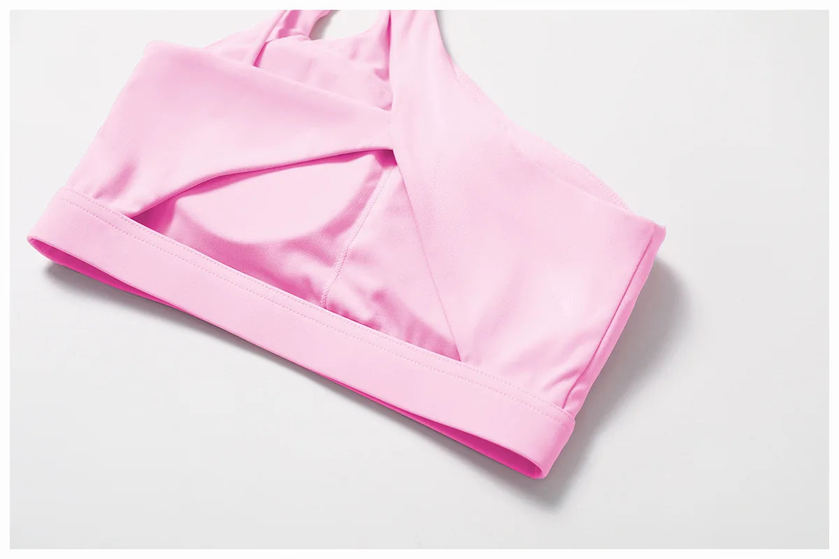 Women Oblique Shoulder Sports Bra