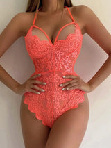 Floral Lace Teddy Bodysuit