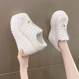 Women’s Pumps Round Head Lace-Up Leisure Heels