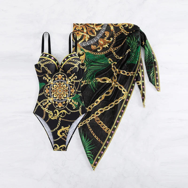Printed Push-Up Swimsuit