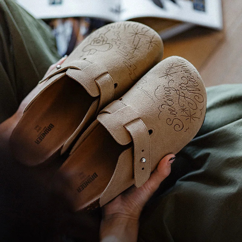 Women Breathable Illustration Mules – Thick Bottom Summer Sandals