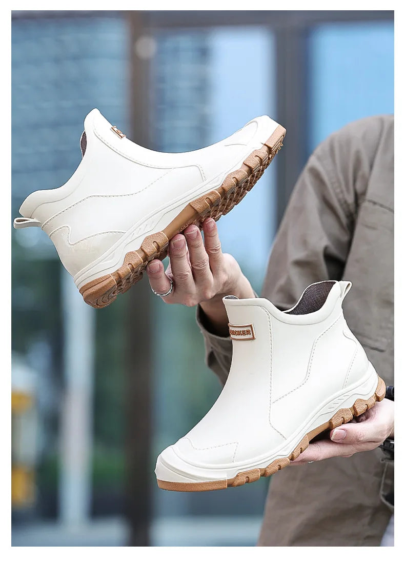 Men’s Short Non-Slip Casual Rubber Rain Boots