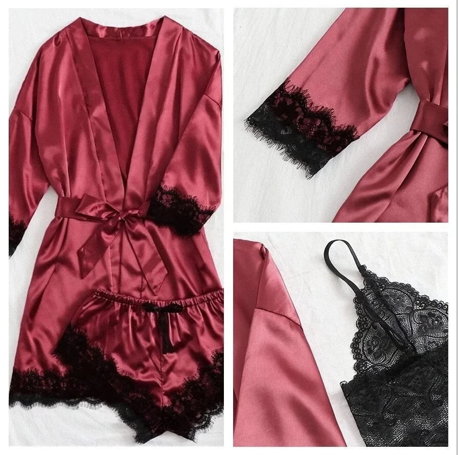 Ruby Luxe Satin Set