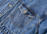 Women's Denim Jacket - Casual Black Overcoat