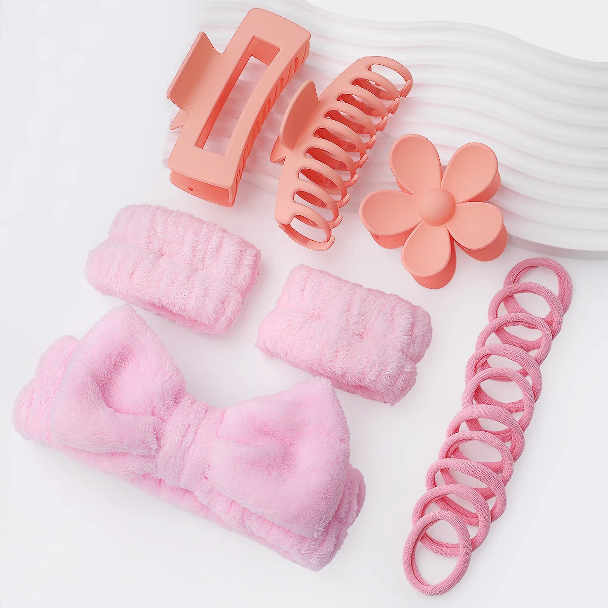 Beauty Brush & Hair Clip Set