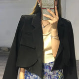 Cropique™ – Youthful Crop Blazer (Korean Style, Short Cut, Bold Look)