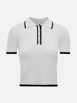 Women's Slim Contrast Knit Pullover