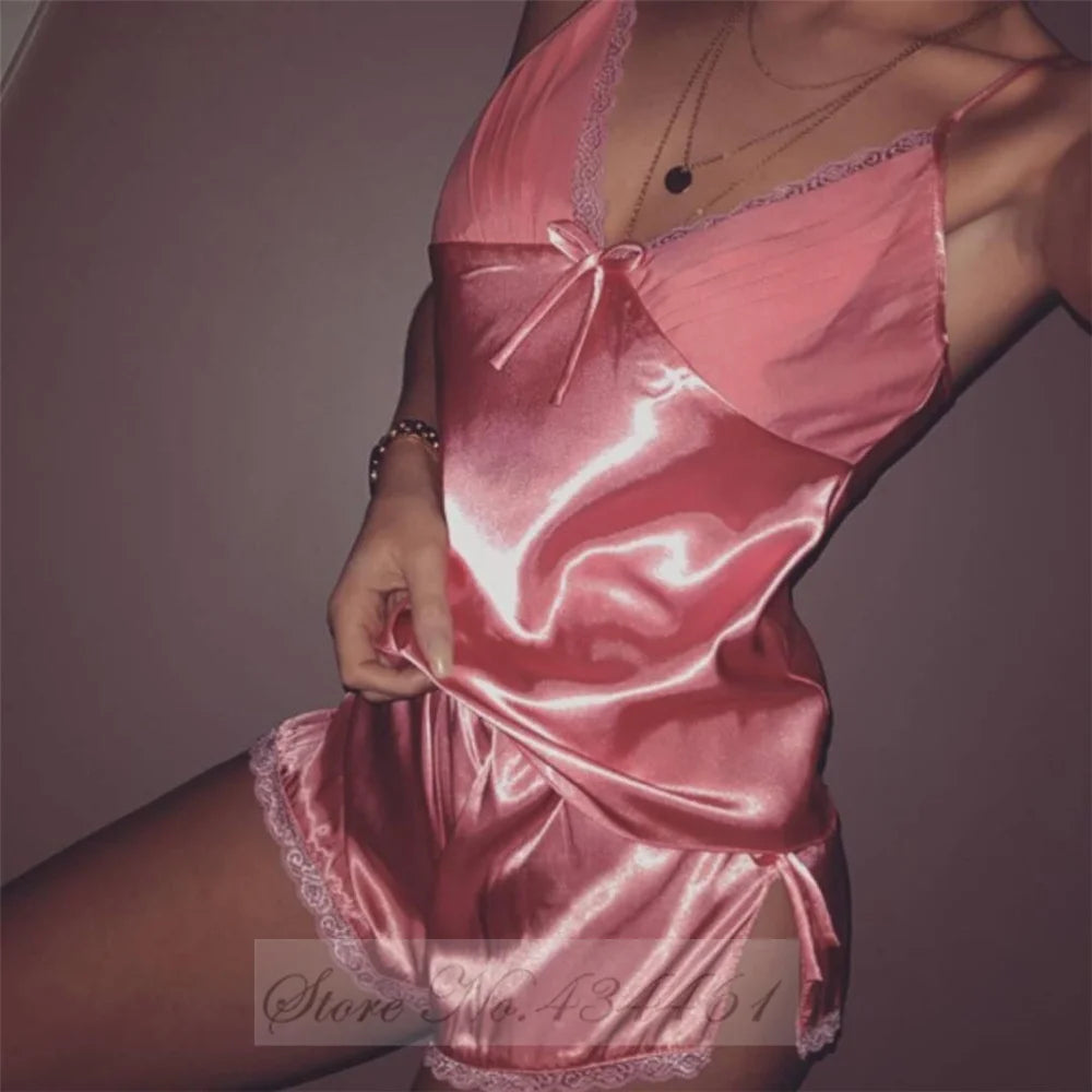 Curvy Luxe Satin Pajama Set