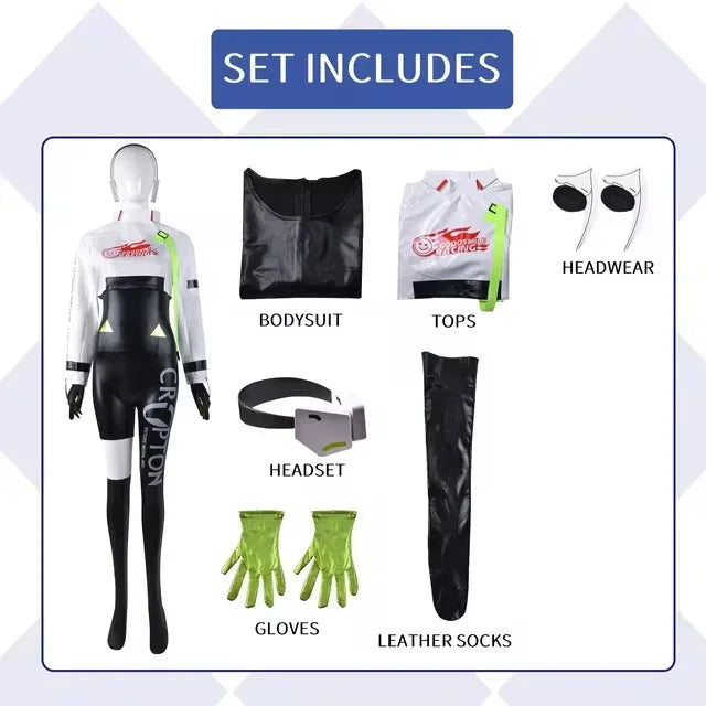 Hatsune Miku Racing Anime Cosplay Outfit