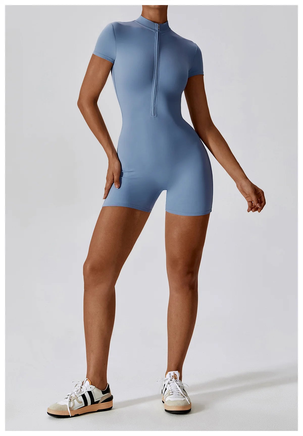 Women Summer Zipper Yoga Jumpsuit