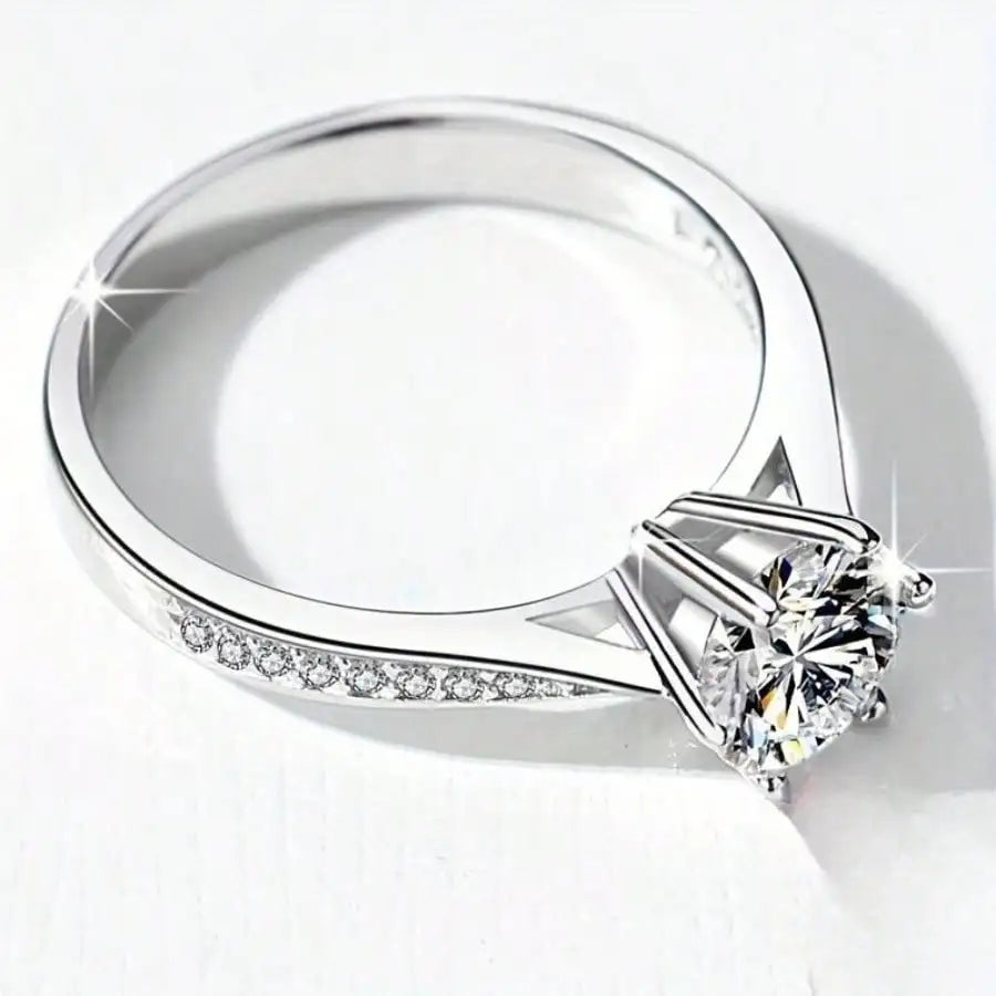Sterling Silver Solitaire Ring
