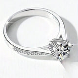 Sterling Silver Solitaire Ring