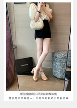 Women’s Leather Square Toe High Heel Pumps