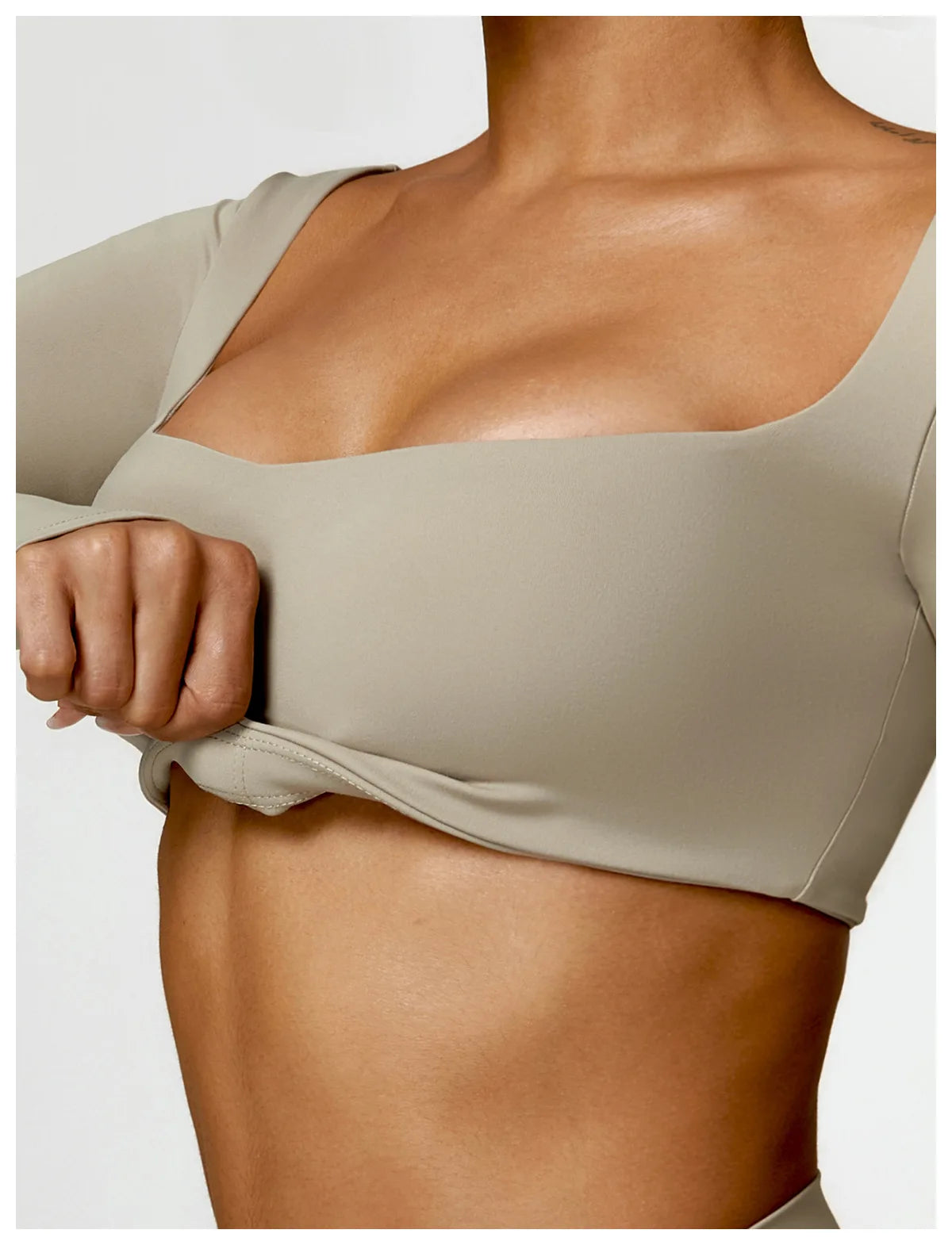 Women's Long Sleeve Yoga Shirt – Gym Push-Up Fitness Top