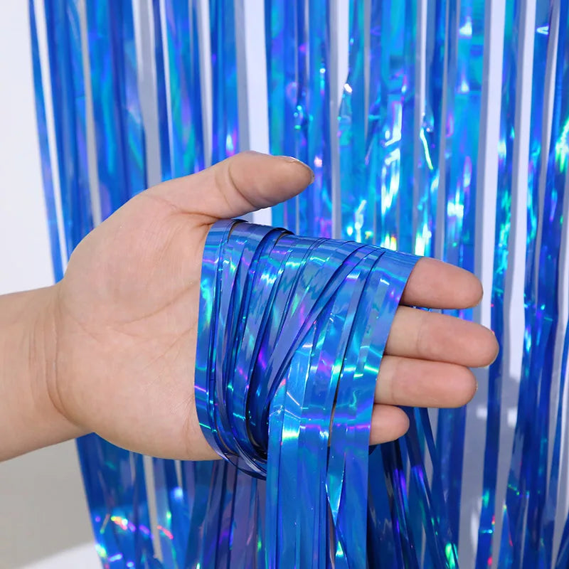 Foil Tinsel Fringe Curtain Backdrop
