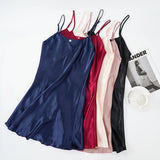 Women Satin V-Neck Sleep Nightie