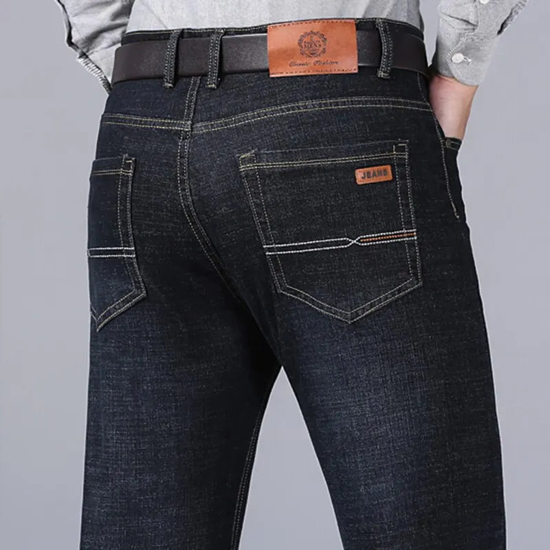 Men's Classic Black Jeans Plus Size