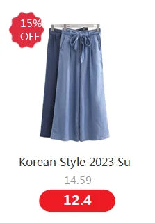 Women Vintage Wide Leg High Waist Jeans