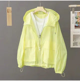 Women Lightweight Hooded Windbreaker