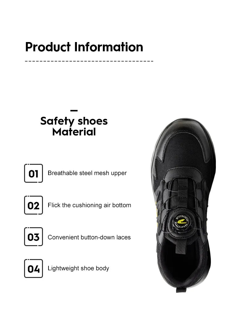 Men Air Cushion Safety Sneakers