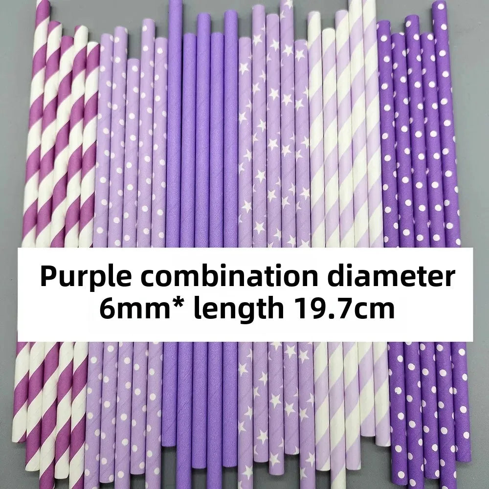 Purple Eco-Friendly Paper Straws
