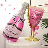 Champagne Bottle & Glass Balloon Set