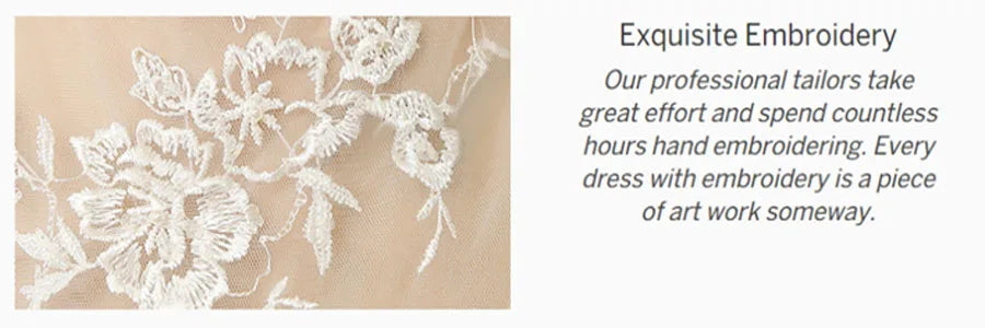 Close-up of exquisite hand embroidery detailing on fabric, showcasing the artistry and craftsmanship in dress design.