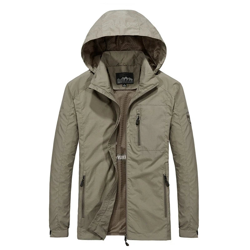 Men’s Waterproof Hooded Windbreaker