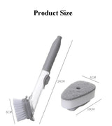 2-in-1 Kitchen Cleaning Brush with Sponge Dispenser
