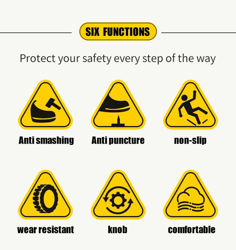 Men Smash Resistant Work Sneakers