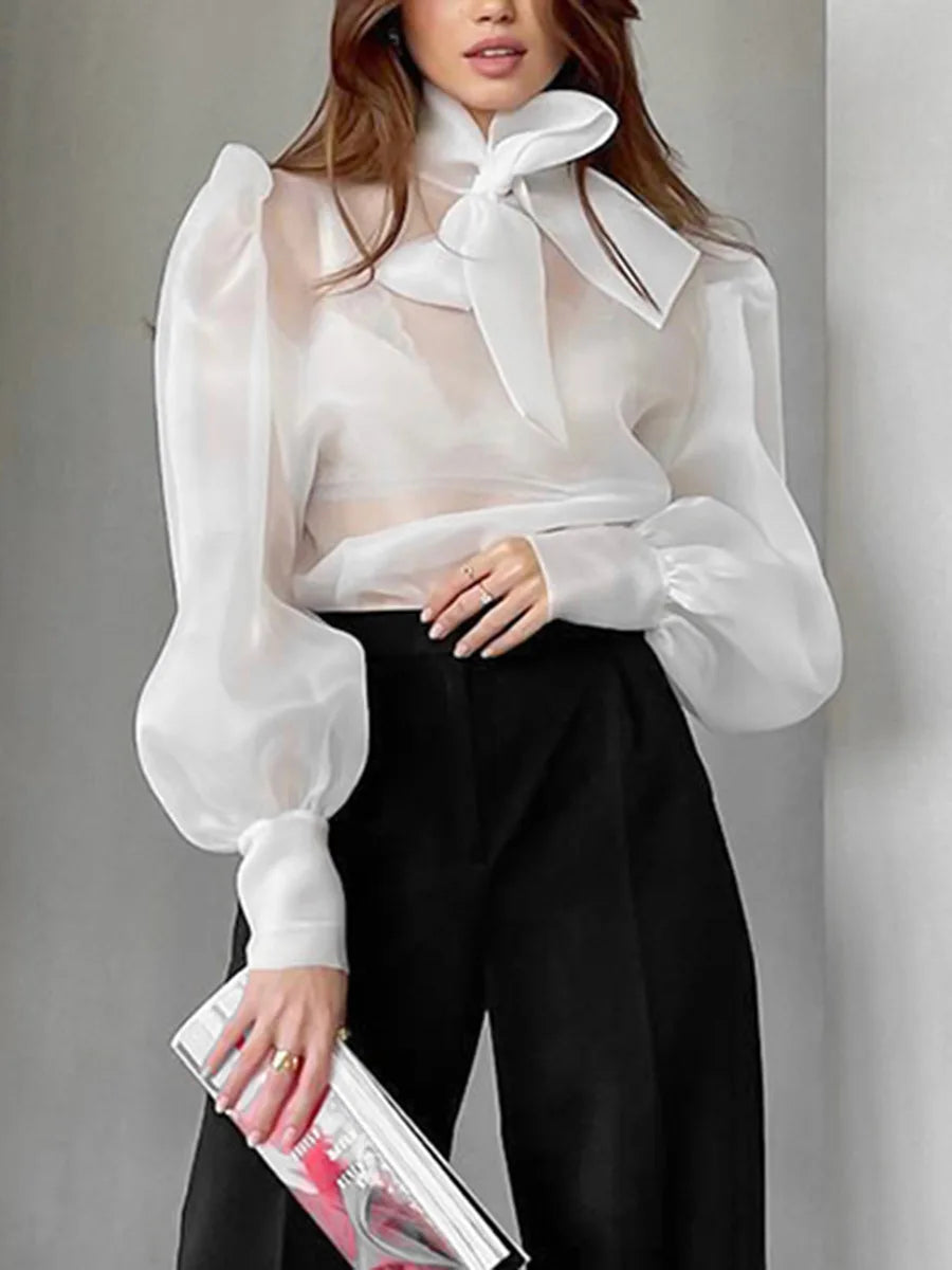 Aurora Organza Bow Blouse