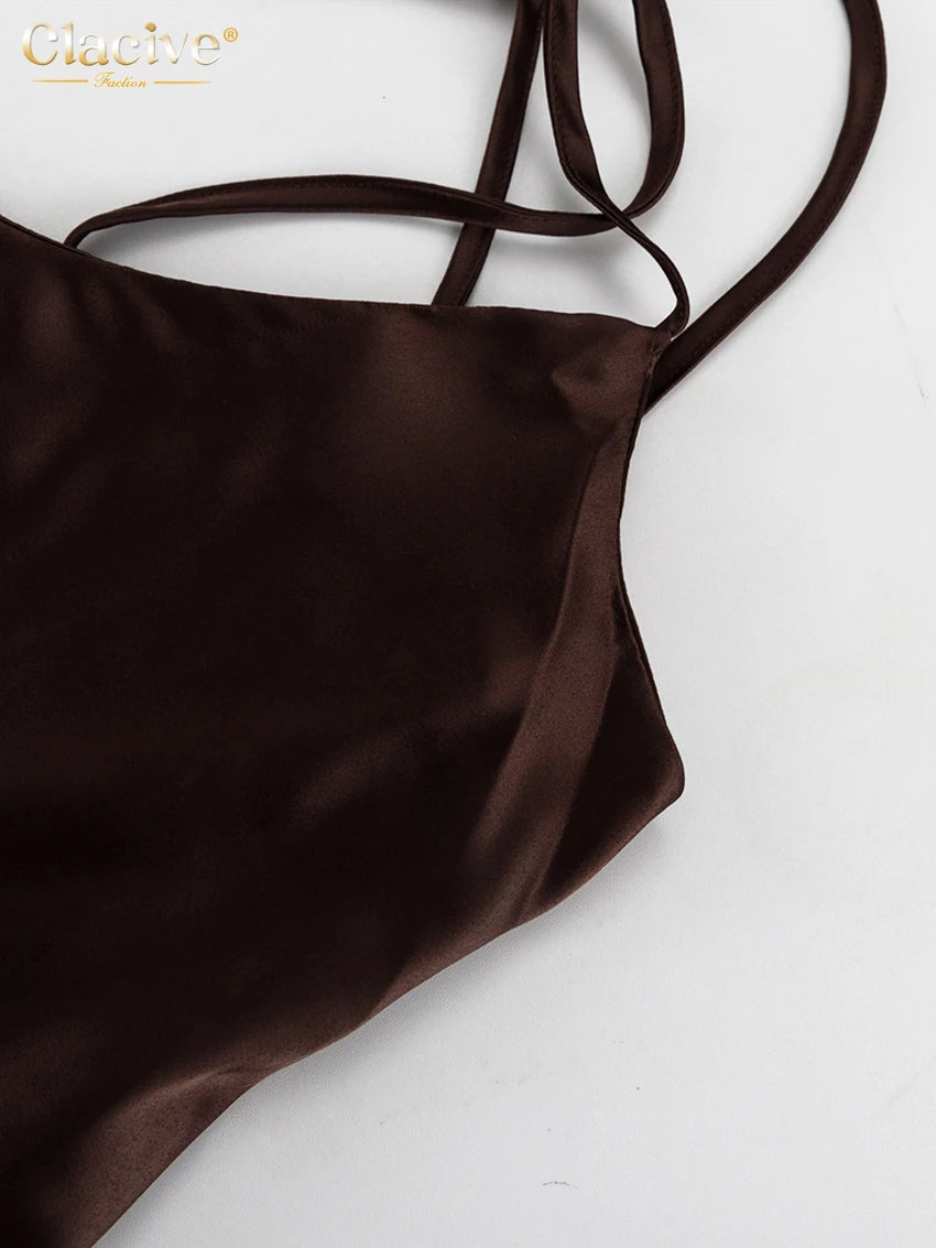Luxe Satin Backless Maxi Dress