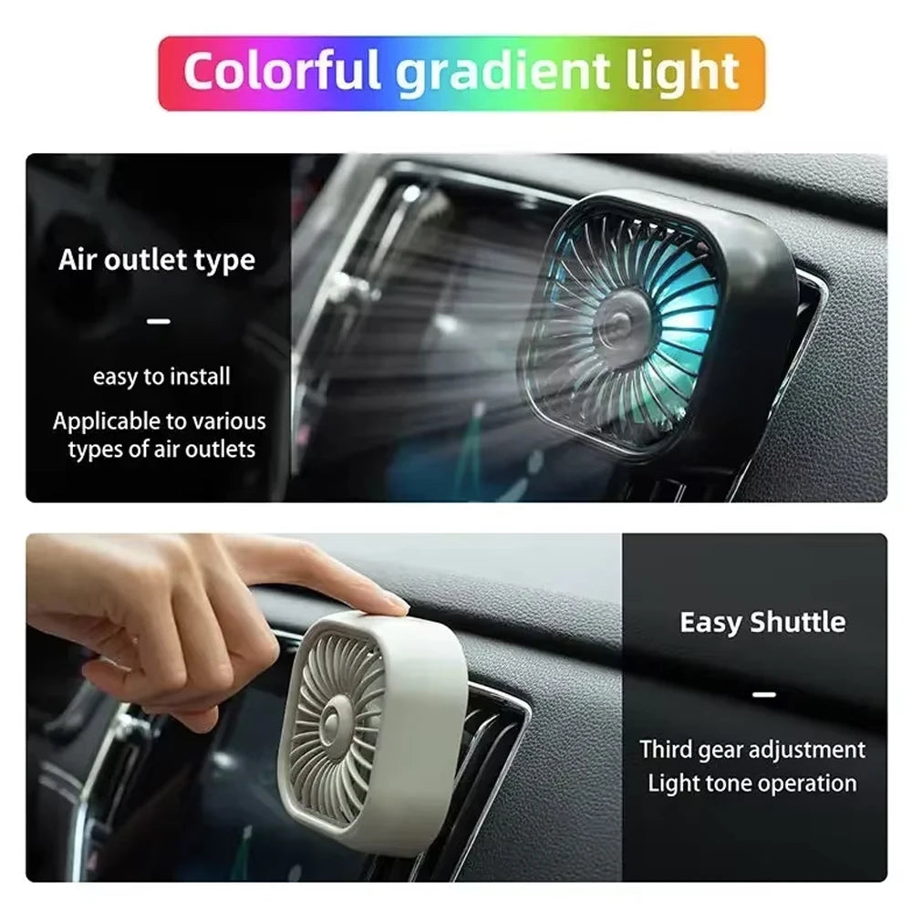 Car Air Outlet Mini USB Fan