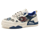 Men Breathable White Skateboard Sneakers