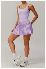 Women Pocket Pleated Sports Jumpsuit