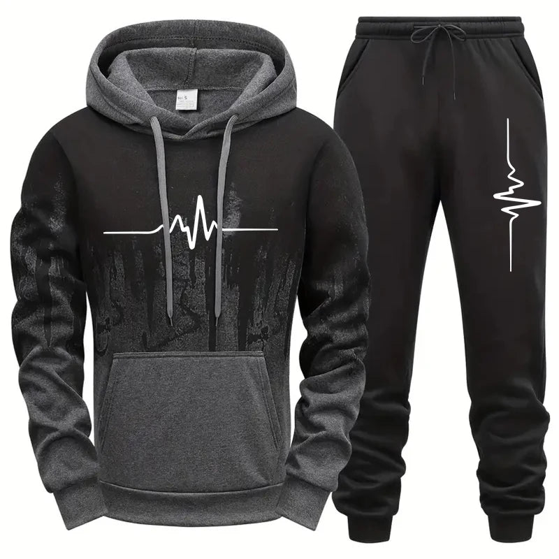 Men's Casual Jogging Tracksuit Set