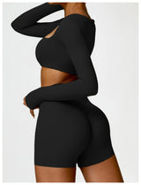 Women's Long Sleeve Yoga Shirt – Gym Push-Up Fitness Top