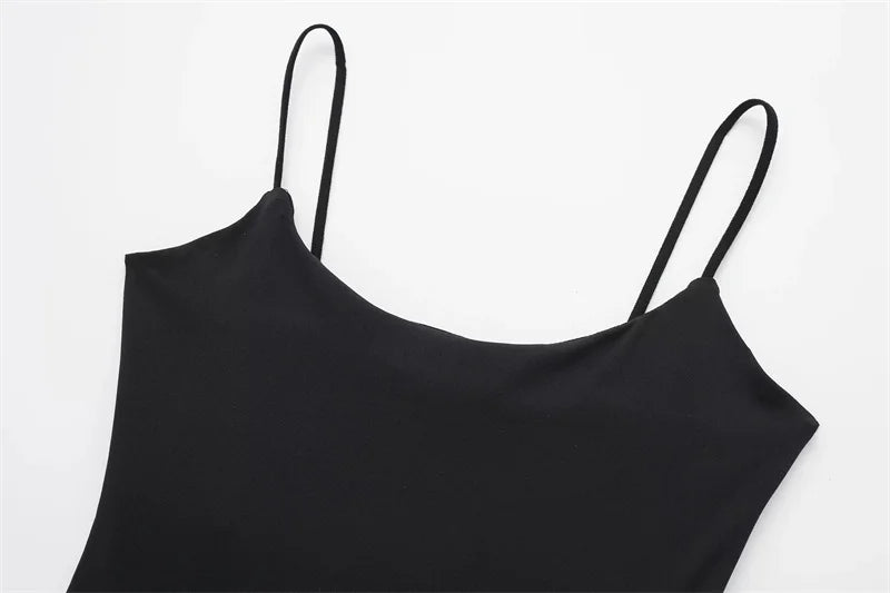 MUJER Sleeveless Backless Women's Bodysuit – Sexy Tight Bodycon Summer Top