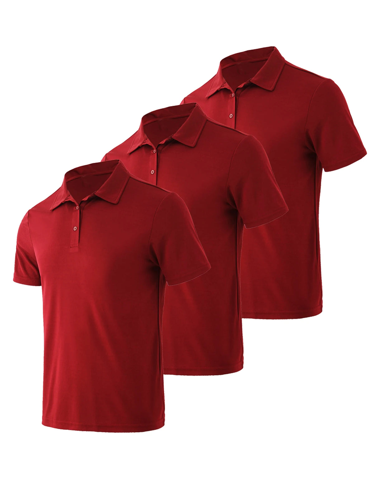 Men Slim Fit 3-Pack Polo Shirts