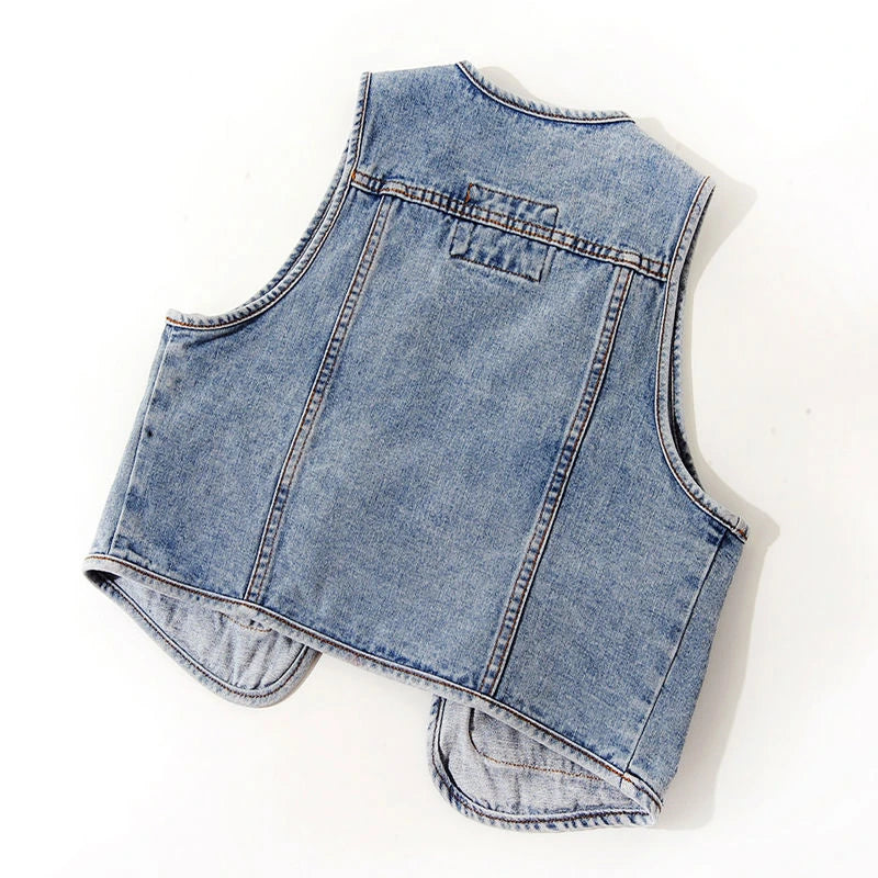 Women’s Jacquard Embroidery Short Denim Jacket