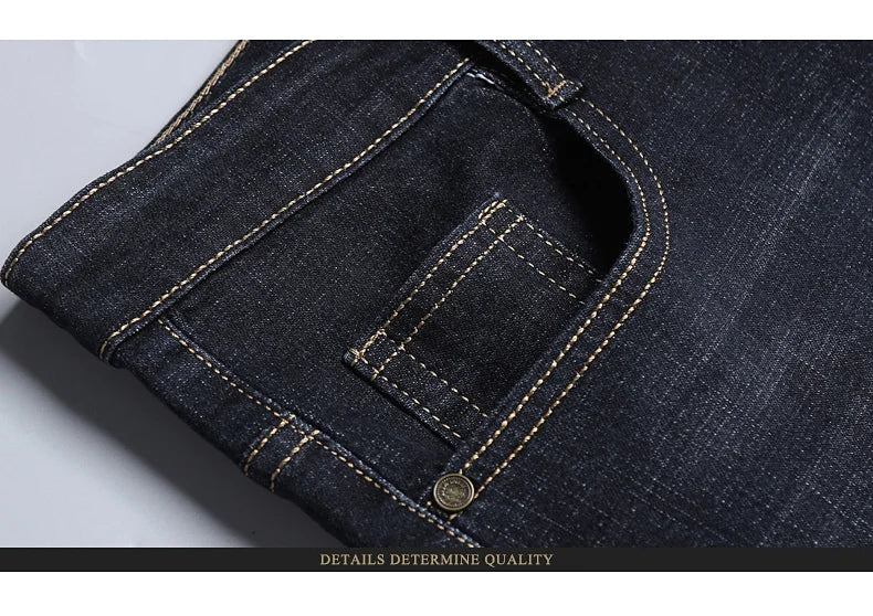 Men's Classic Black Jeans Plus Size